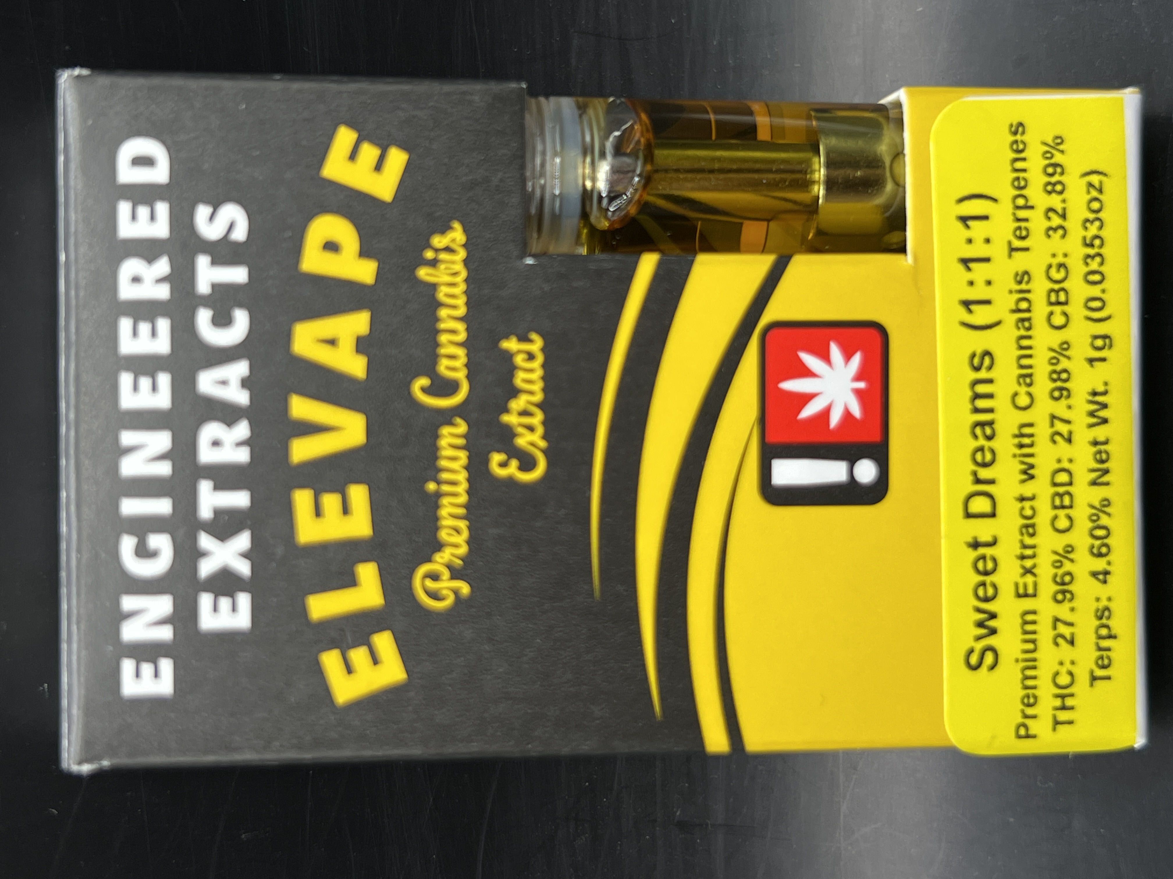 Photograph of product: Elevape 'Ratios' Sweet Dreams 1:1:1 Cartridge