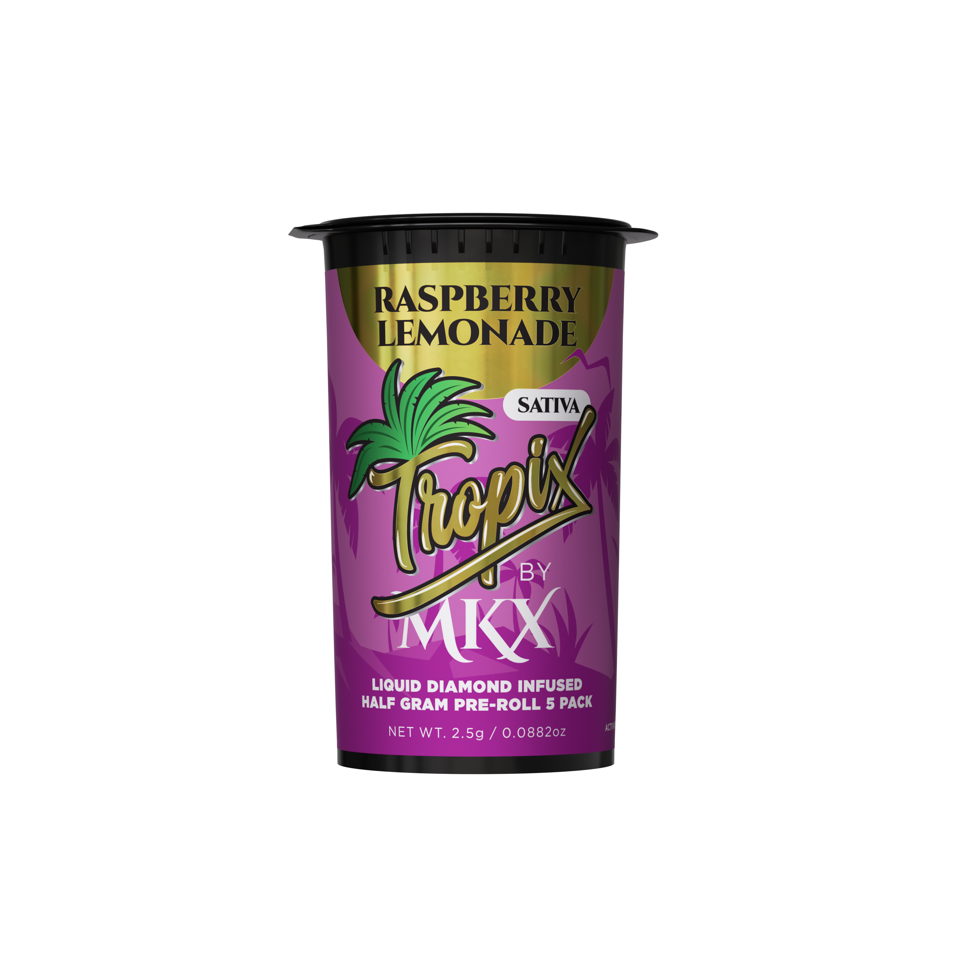 Photograph of product: MKX Tropix 0.5G Infused Pre Roll x Multi-Pack Raspberry Lemonade