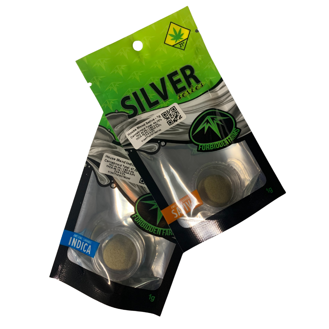 Photograph of product: Forbidden Farms Silver Series Kief Oui'd 1g