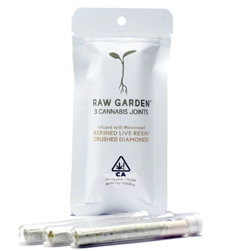 Photograph of product: KEY LIME TART (S) DIAMOND INFUSED PRE-ROLL 3 PACK 1.75G