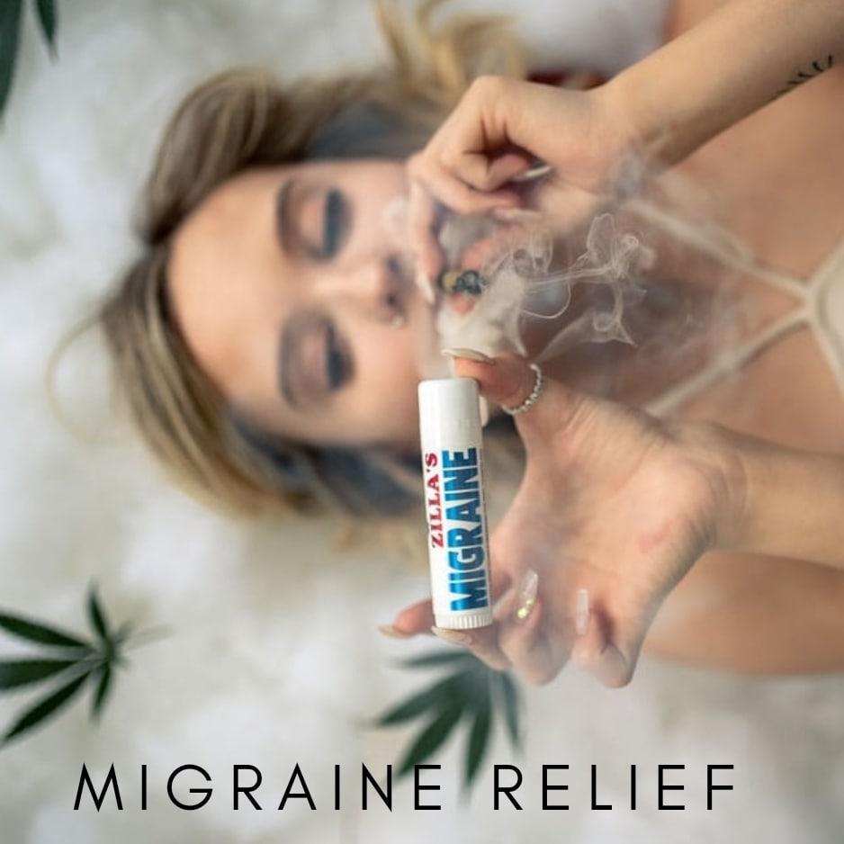 Photograph of product: ZILLA'S - MIGRAINE RELIEF ROLL-ON STICK - TH-oui:CBG:CBD