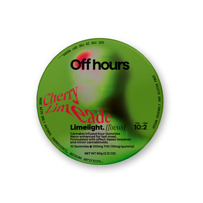 Photograph of product: Off hours | Gummies 100mg | Focus | Cherry Limeade