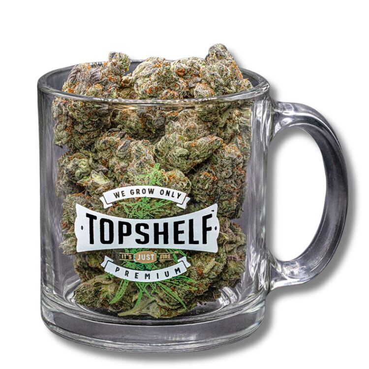 Photograph of product: Blue Dream Mug-O-Love Flower (Top Shelf) - 14g