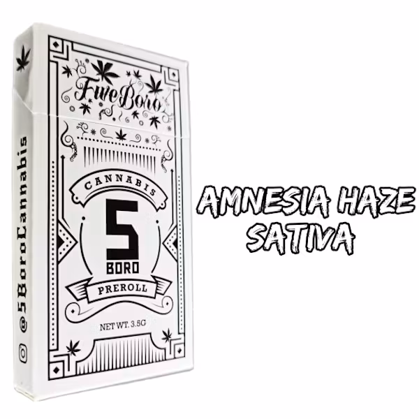 Photograph of Product: 5Boro | Amnesia Haze Pre-rolls, 5pk, .7g