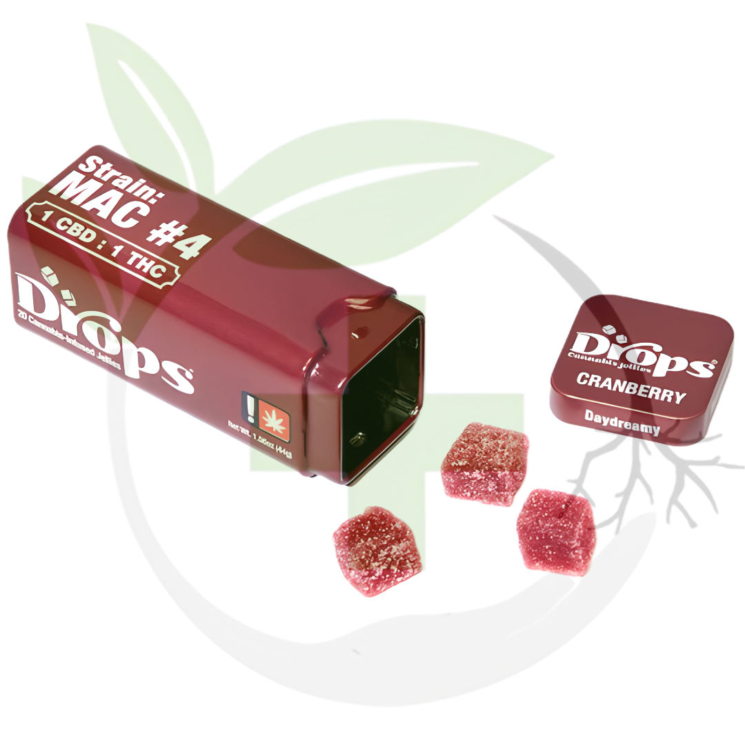 Photograph of product: *Gummy - TF - Drops - 20pc - GLS - Cranberry 1:1