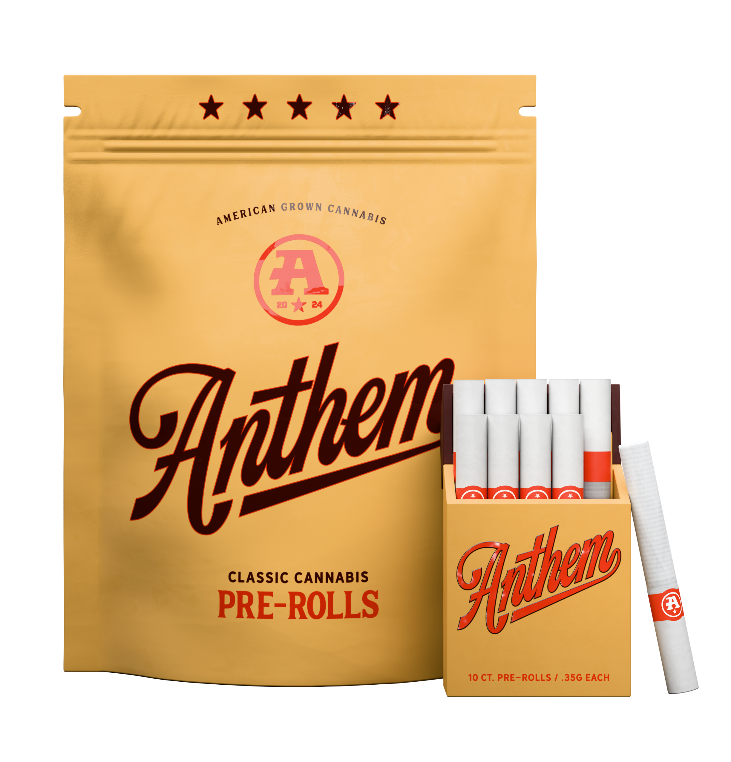 Photograph of product: Anthem 10pk Prerolls Hybrid Blend 3.5g