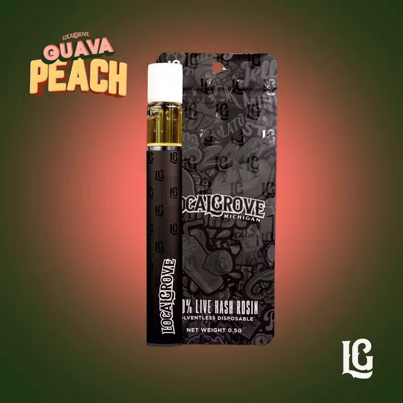 Photograph of product: Local Grove - au chocolat Rosin Disposable - Guava Peach