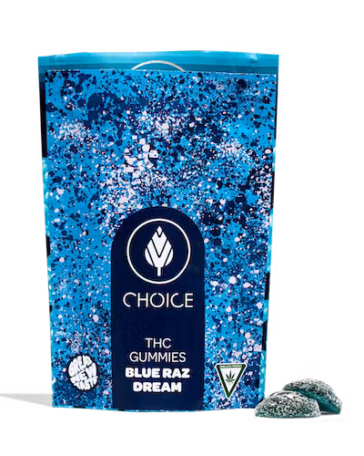 Photograph of product: Blue Raz | Oui'd TH-oui | Gummies | 10mg | 10pk