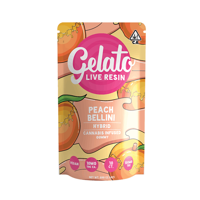 Photograph of product: Peach Bellini | 100mg LR Gummies - 