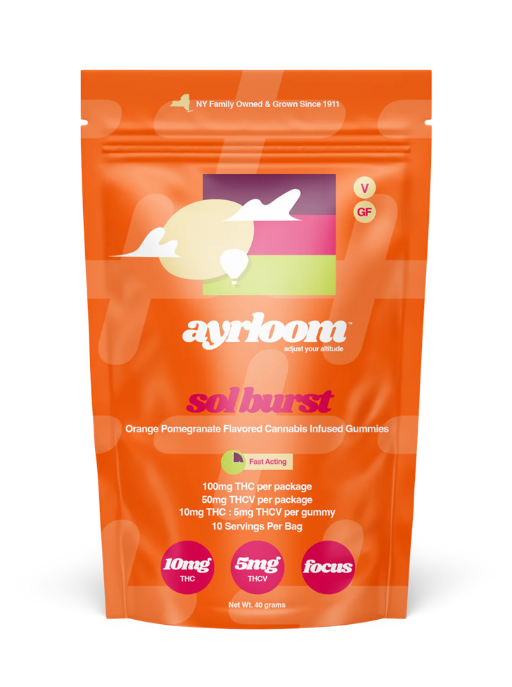 Photograph of product: Ayrloom | Sol Burst 1:1 Gummies 10PK