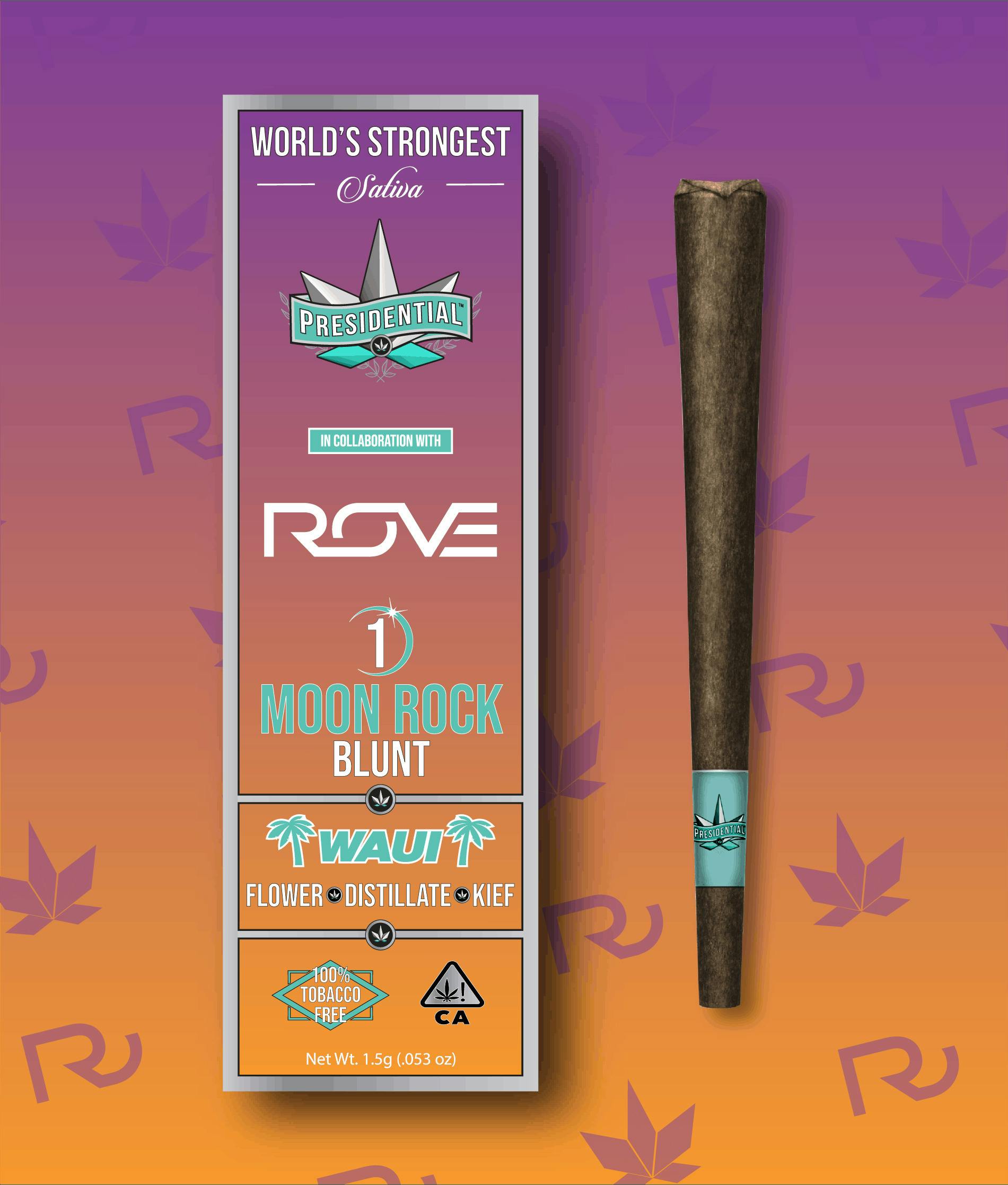 Photograph of product: PRESIDENTIAL | WAUI | MOONROCK INFUSED BLUNT | 1.5G