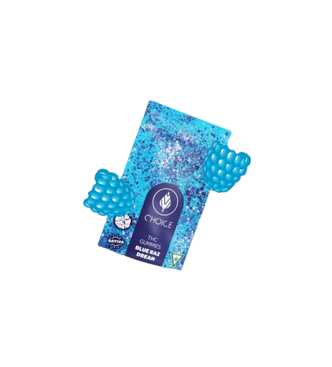 Photograph of product: Choice - Blue Raz Dream Gummies 200mg (5/$20)