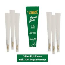 Photograph of product: 6pk 1 1/4" Organic Hemp - Cones - Vibes