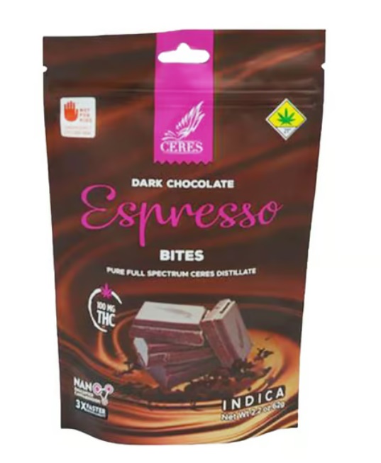 Photograph of product: Ceres Oui'd Dark Choco. Espresso 10pk 100mg