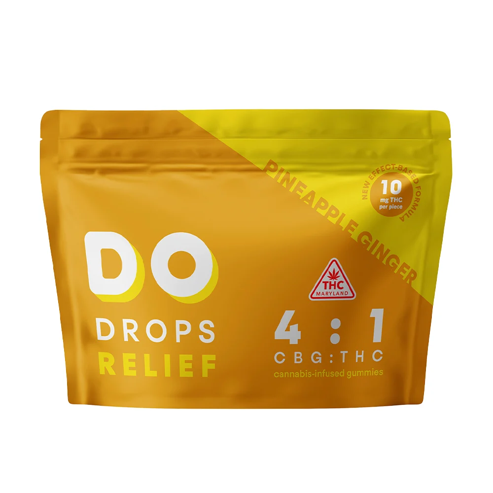 Photograph of product: Do Drops Pineapple Ginger 4:1 CBG:TH-oui Gummies | 10mg (10ct)