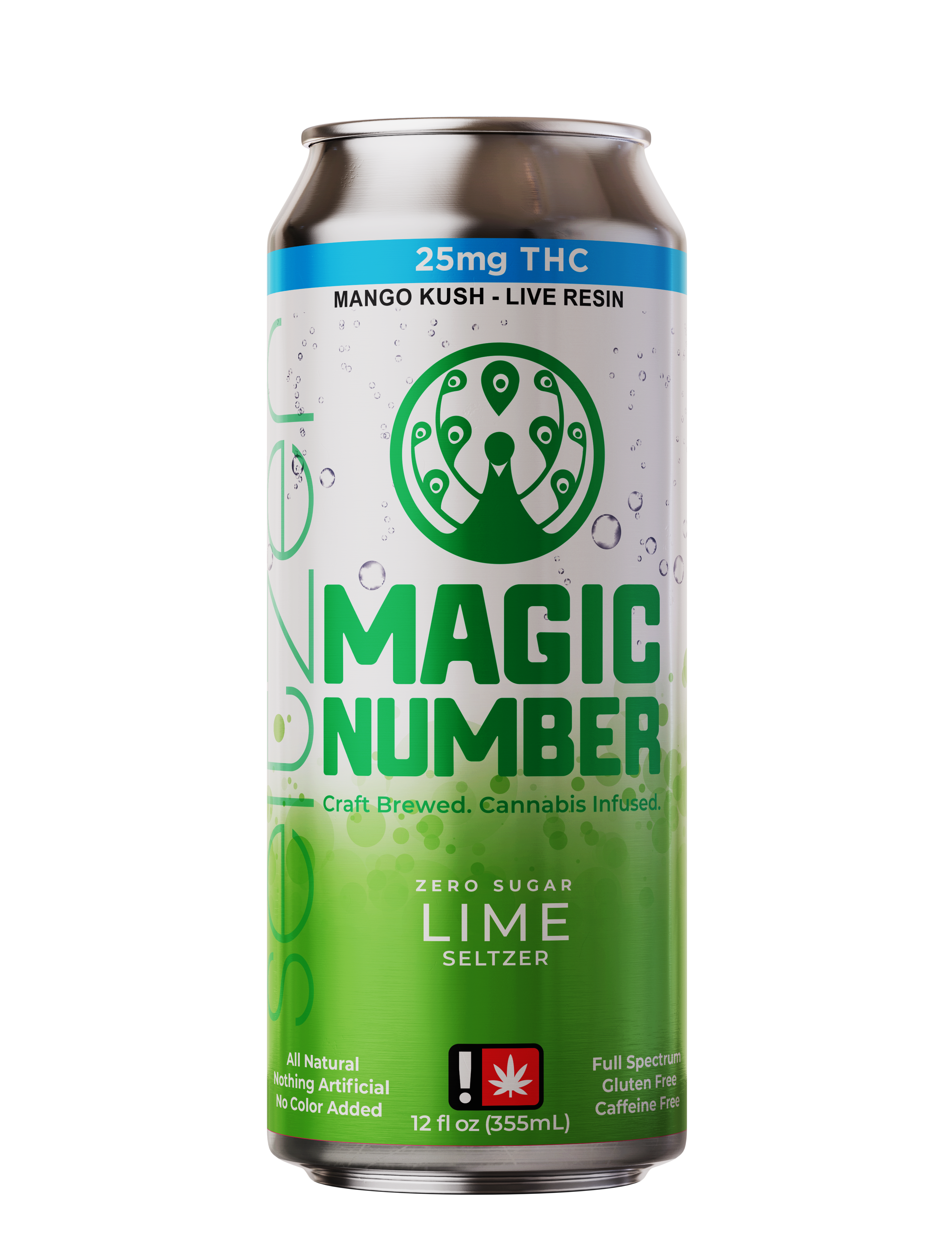 Photograph of Product: Lime Seltzer w/ Live Resin | 25mg