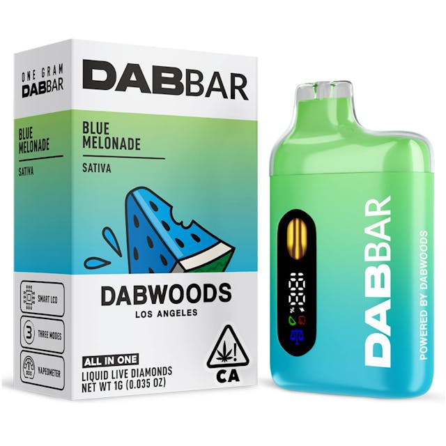 Photograph of product: Blue Melonade Liquid Diamonds | 1g All In One DabBar - 