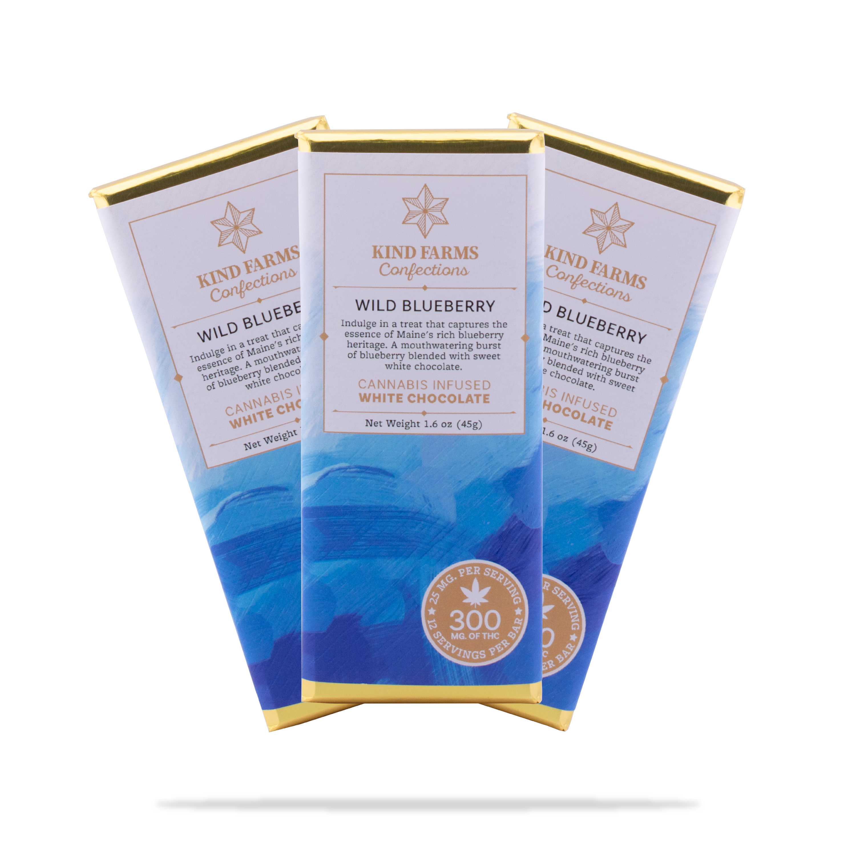 Photograph of product: 300mg KF Wild Blueberry Chocolate Bar