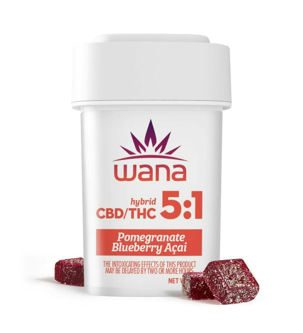 Photograph of product: MEDICAL CARD REQUIRED** Wana 5:1 High CBD Gummies