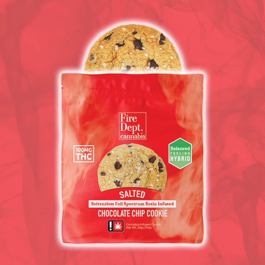 Photograph of product: 100mg Chocolate Chip Hybrid - Cookie - Fire Dept.