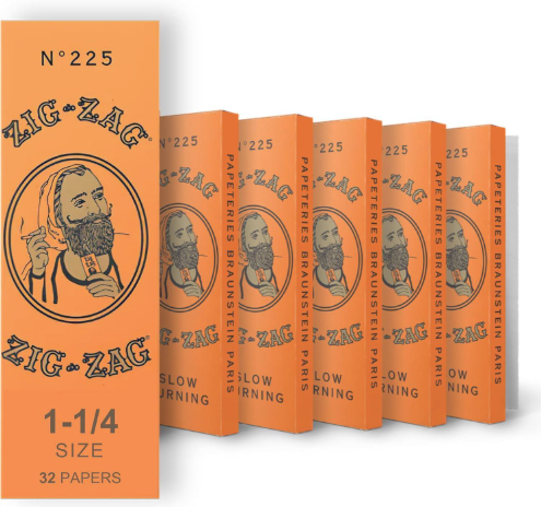 Photograph of product: ZIG-ZAG SLOW BURNING 1 1/4 ORANGE PAPERS
