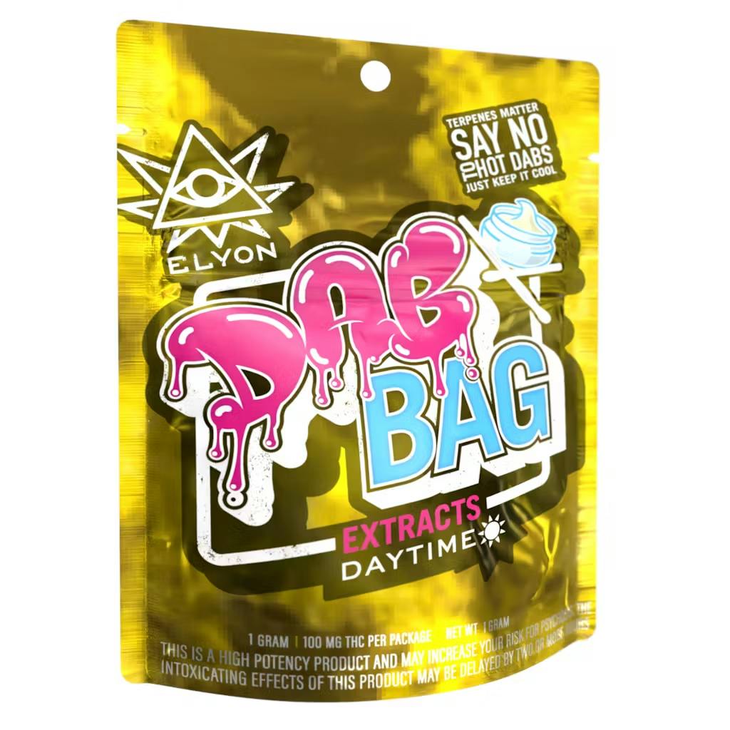 Photograph of product: Elyon x Sun Extracts Glitter Bomb Cured Resin Dab Bag - 1g