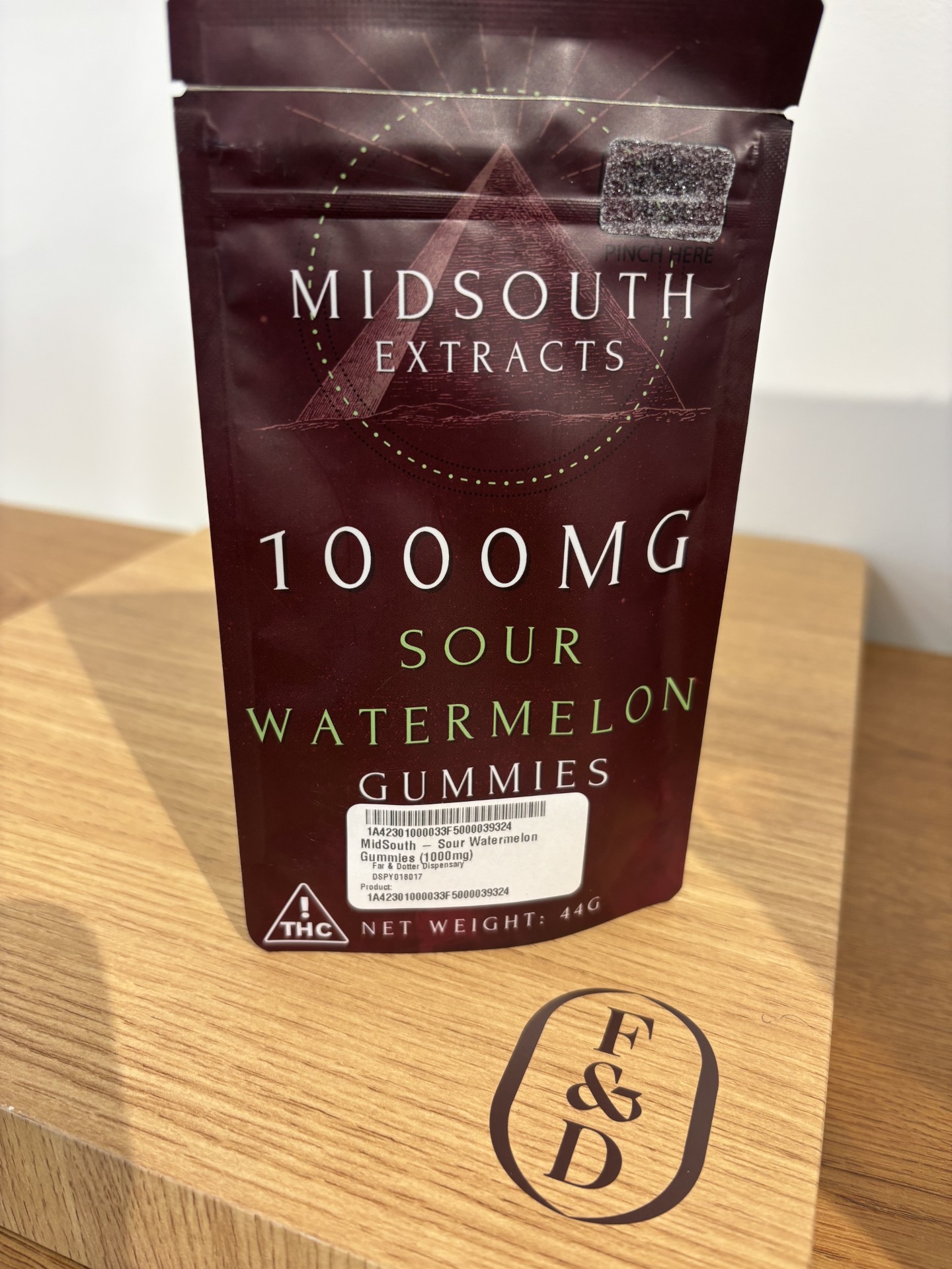Photograph of product: MidSouth - Sour Watermelon Gummies (1000mg)