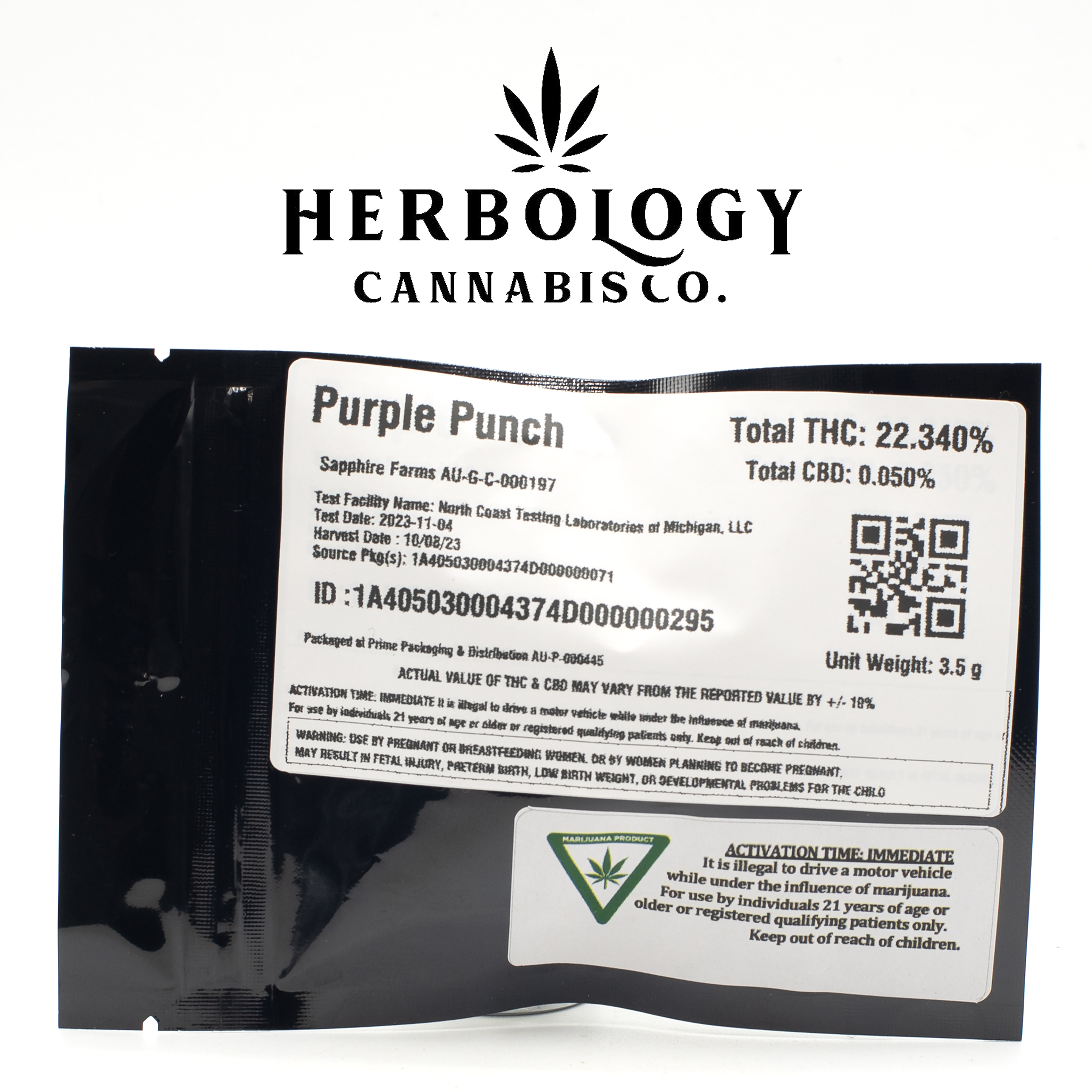 Photograph of product: Sapphire Farms | Purple Punch | 3.5g