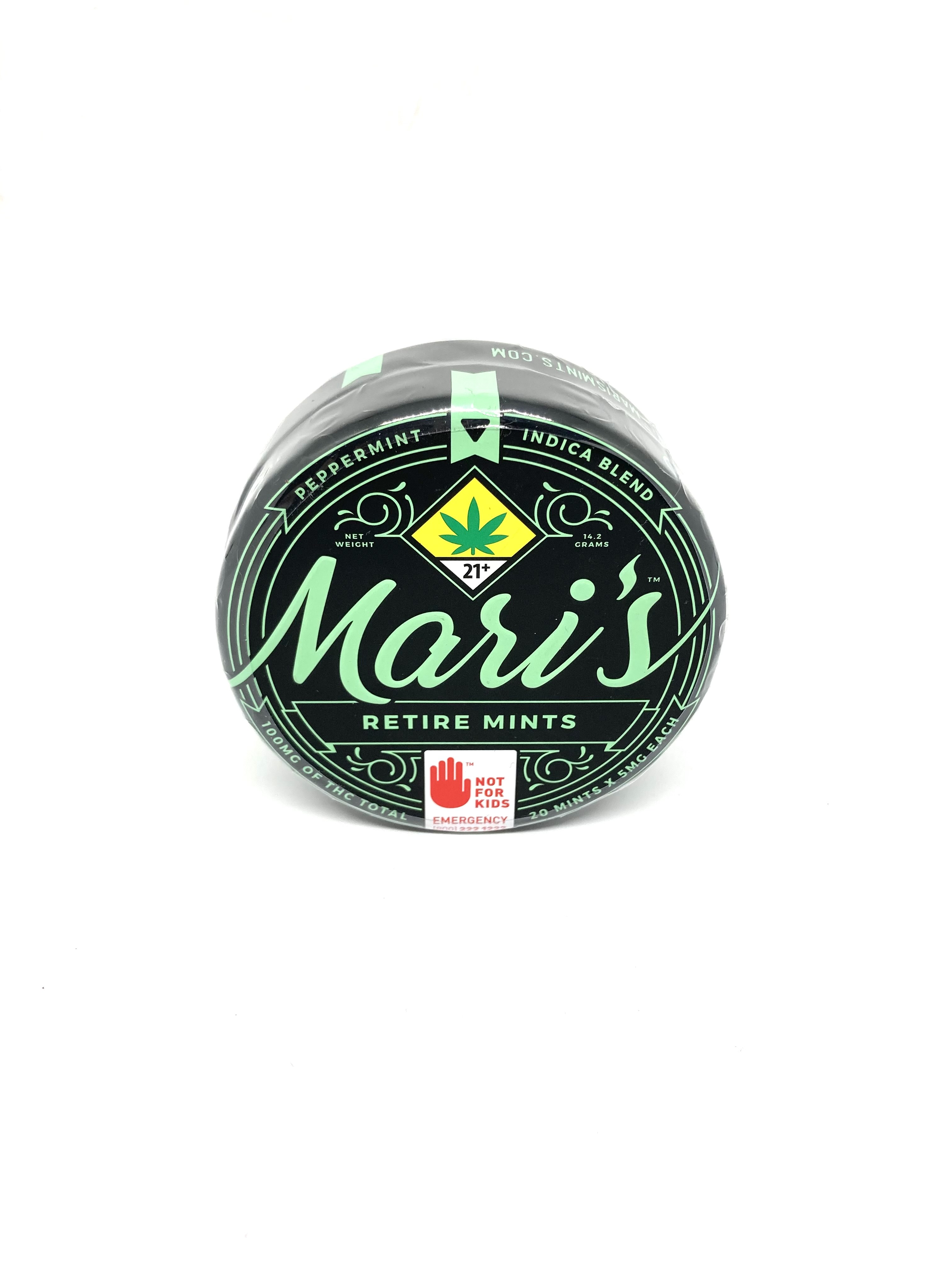 Photograph of product: Peppermint Retire Mints 20pk | 100mg