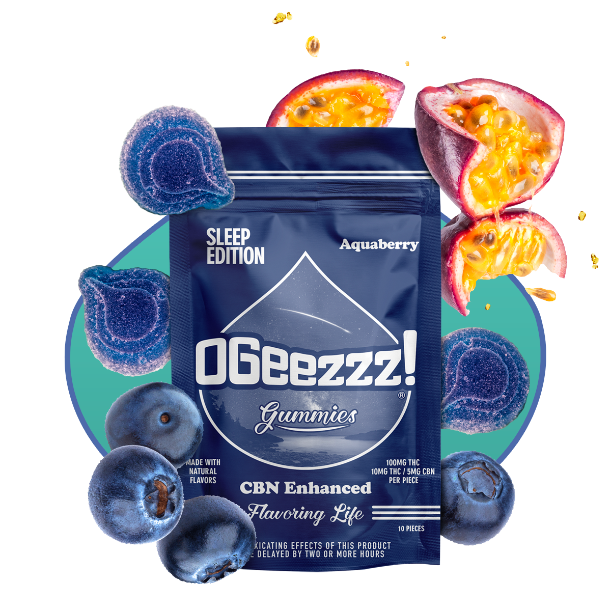 Photograph of product: Gummies | Sleep Edition | Aquaberry (2:1 TH-oui:CBN) | 10 pk
