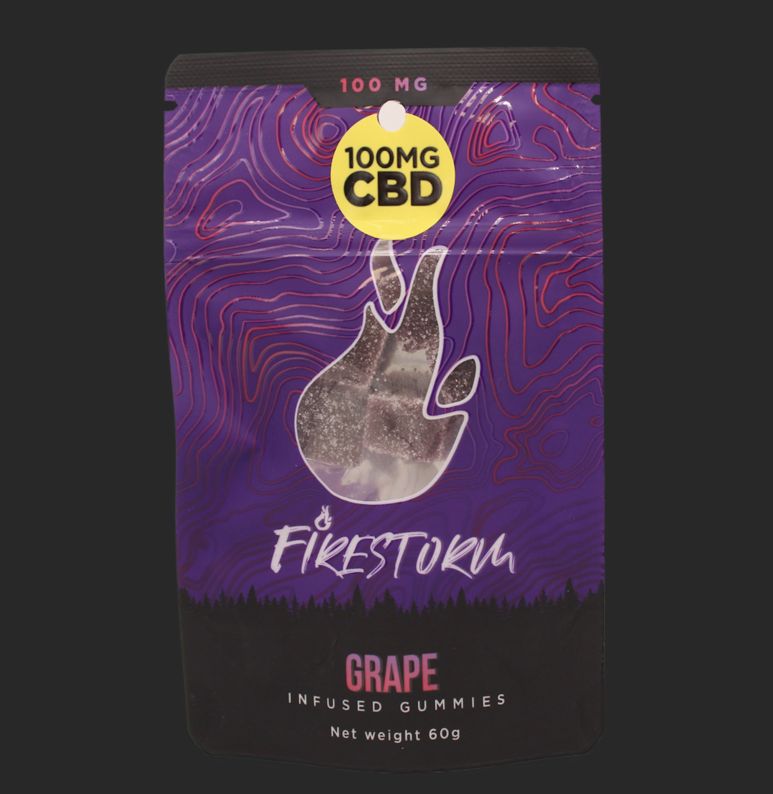 Photograph of product: 100mg CBD Gummies | Grape