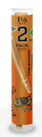 Photograph of product: Zig Zag | Papers | 1 1/4" Unbleached Cone 2pk