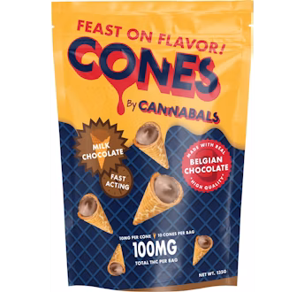 Photograph of product: Cannabals Milk Belgian Chocolate Cones
