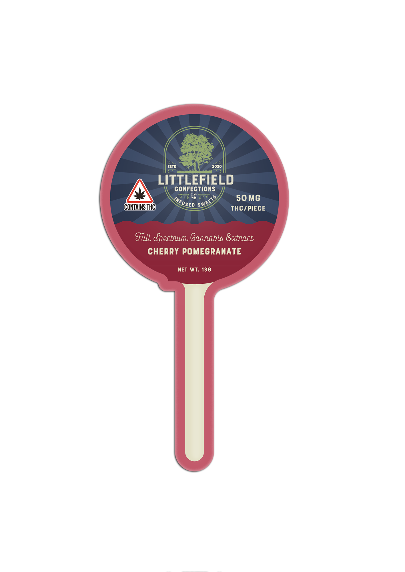 Photograph of product: LFC TH-oui 50mg Lollipop - Cherry Pomegranate