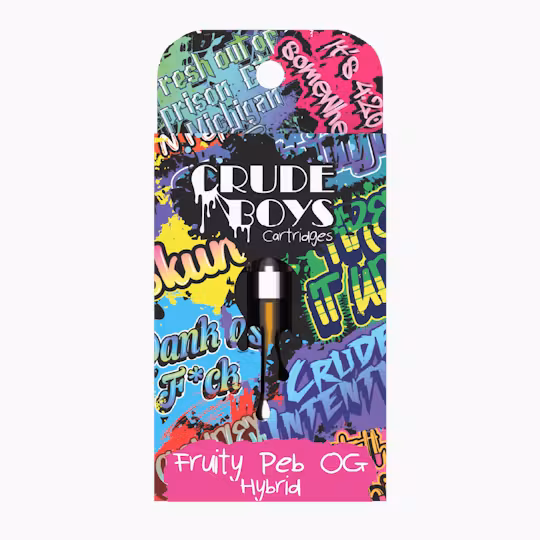 Photograph of product: Crude Boys | Fruity Peb OG Vape | 1.0g