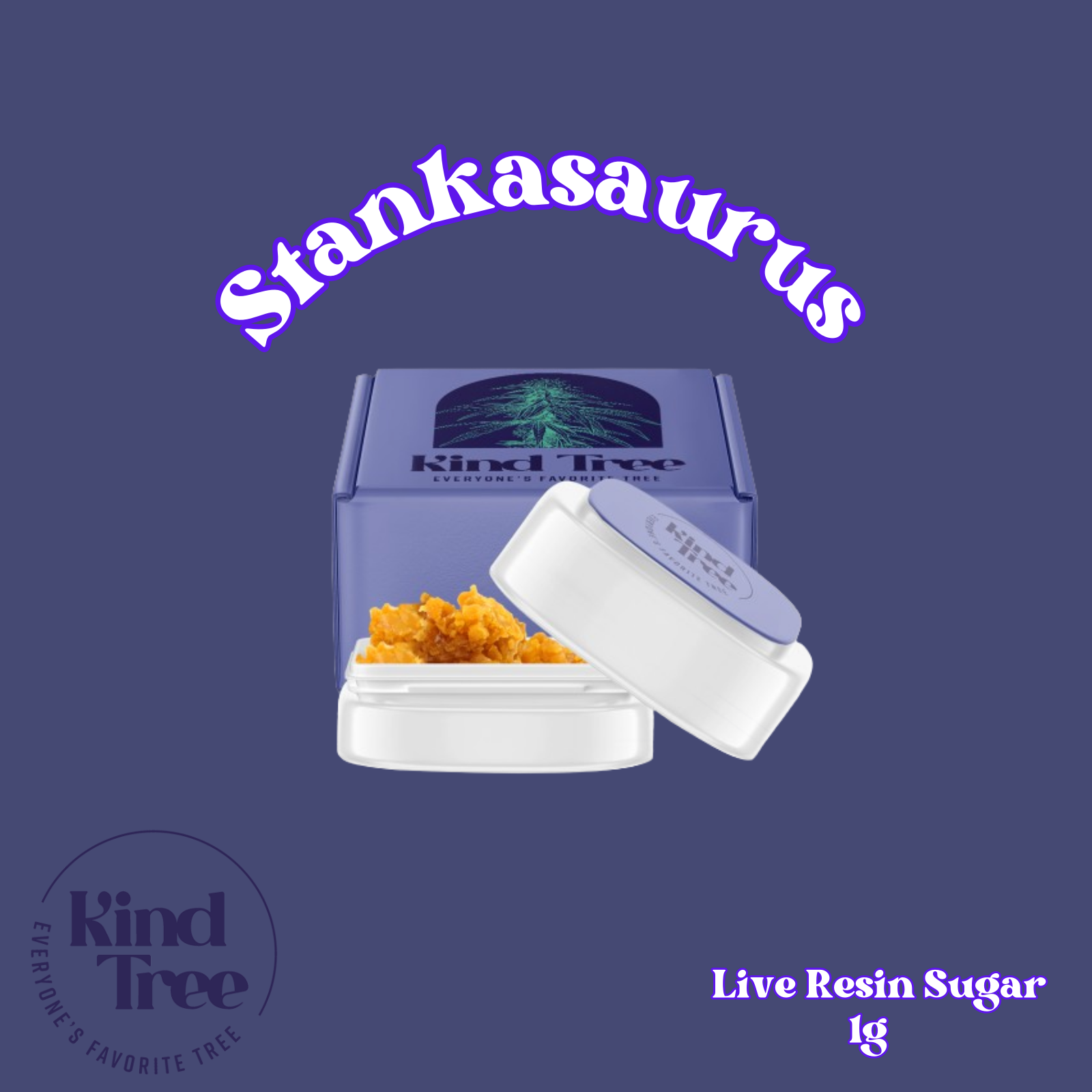 Photograph of product: Kind Tree Live Resin Sugar | Stankasaurus | 1g (Oui'd)