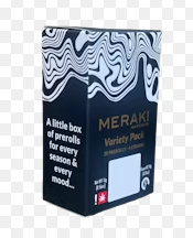 Photograph of Product: MERAKI - VARIETY PACK - 0.5G - 20PK - DAY & NIGHT - PURE MICHIGAN & SUNNY D