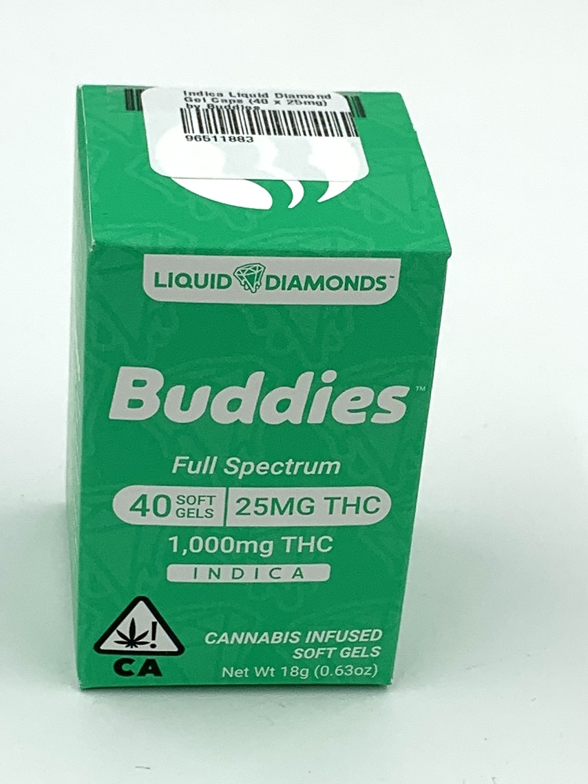 Photograph of product: Oui'd Liquid Diamond Gel Caps (40 x 25mg) by Buddies