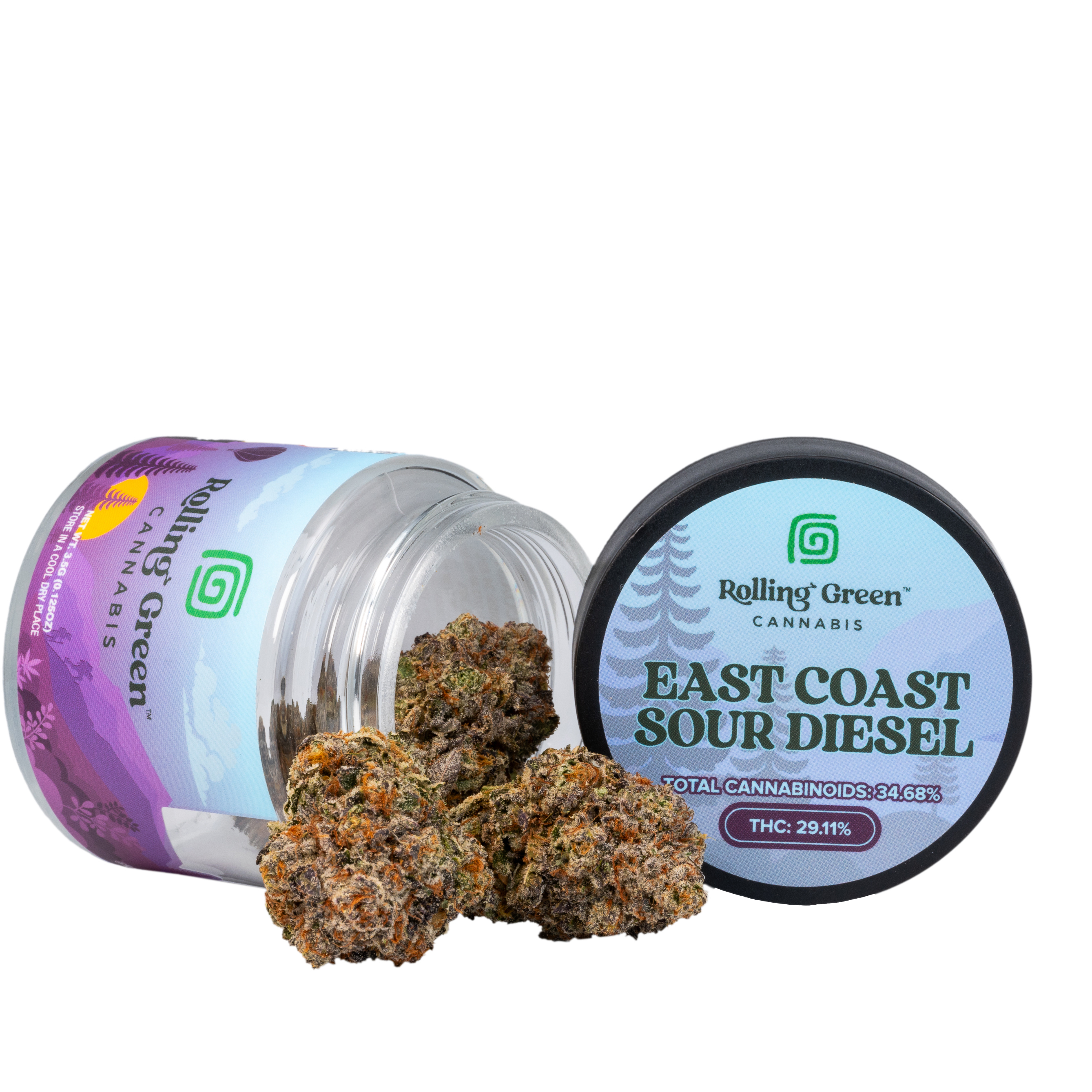 Photograph of product: East Coast Sour Diesel | Flower | 3.5g