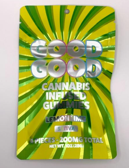 Photograph of product: Good Good Gummies - 4pc x 200mg - Lemon Lime (S)