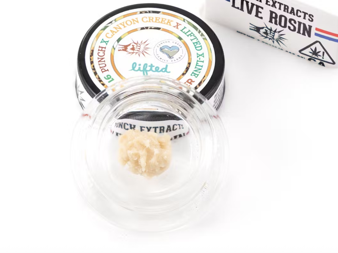Photograph of product: Punch Extracts | Gak Burst Tier 4 Live Rosin Cold Cure Badder 1g