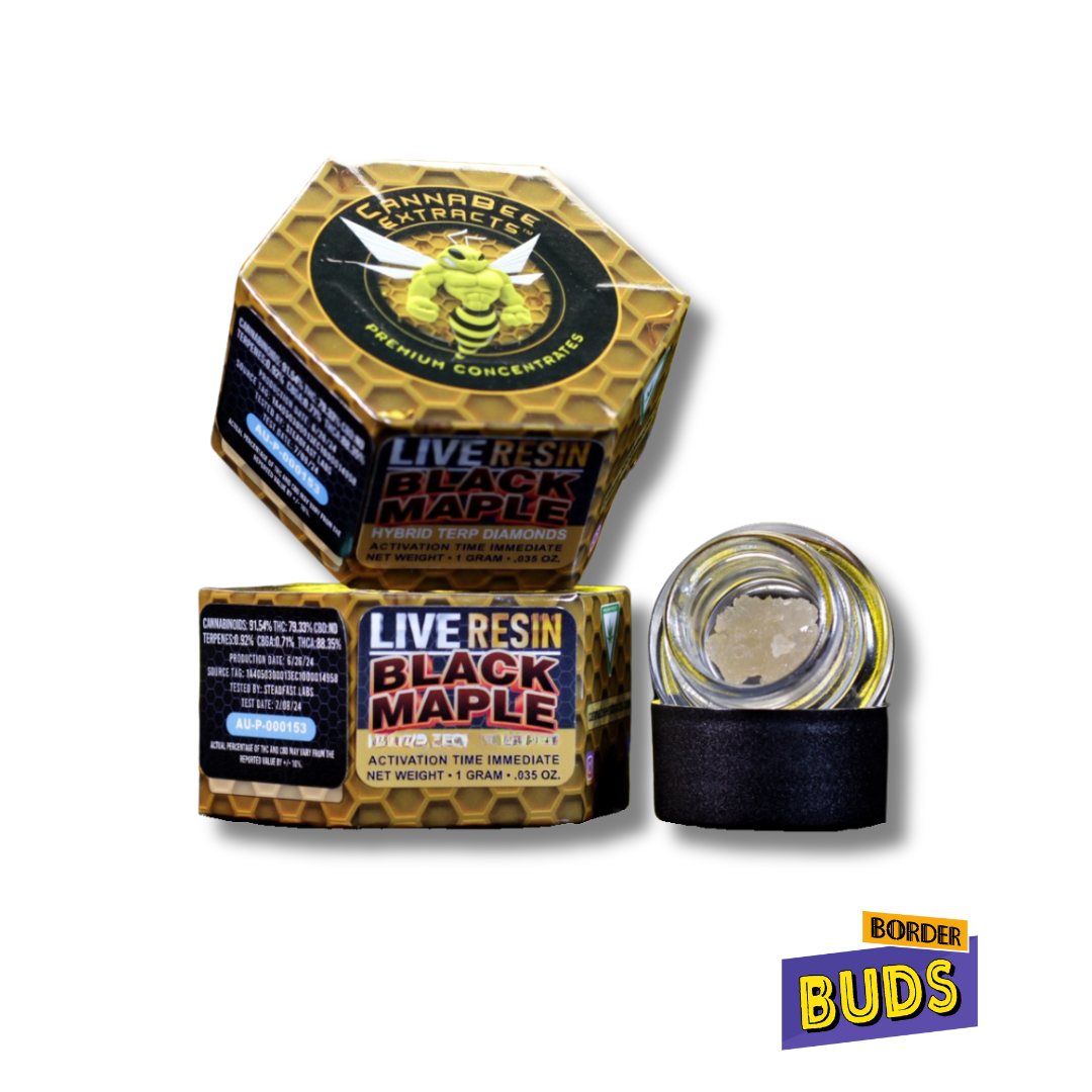 Photograph of product: Black Maple | Cannabee Extracts | 1g | Live Resin Terp Badder
