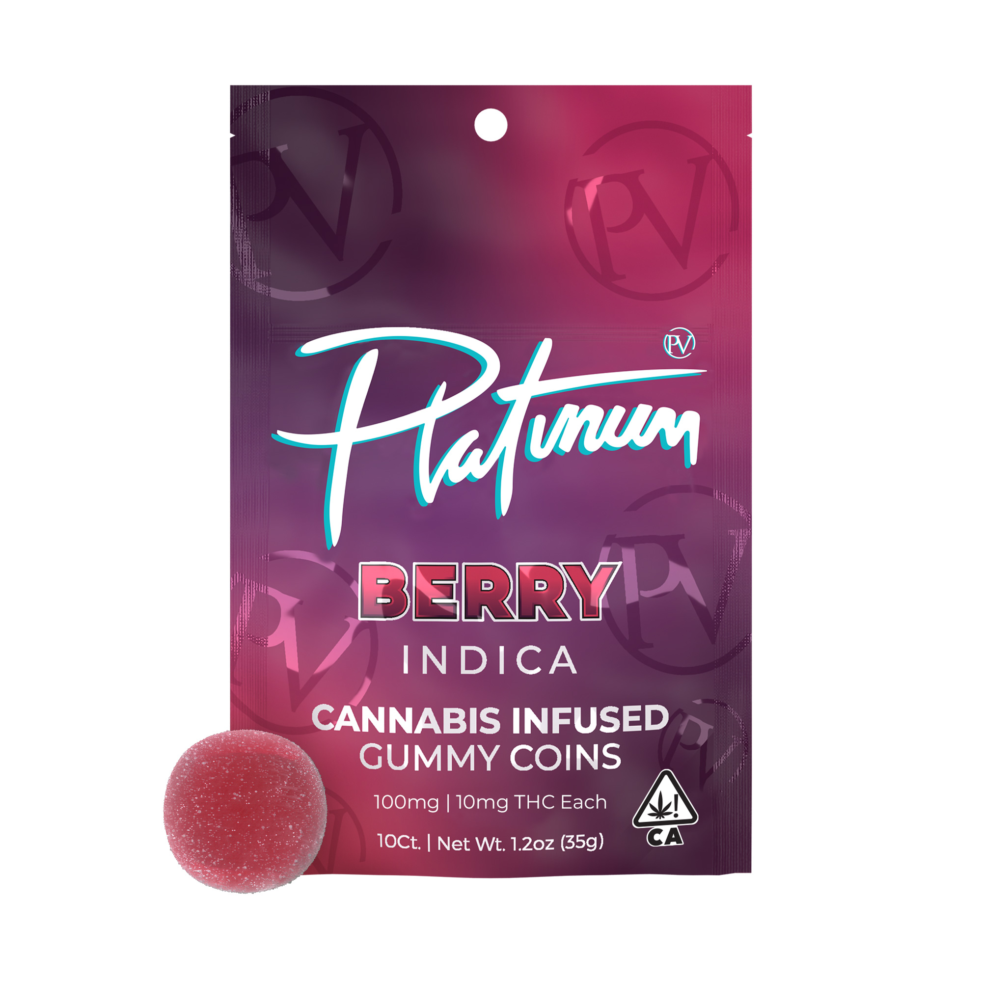 Photograph of product: Platinum - Berry Gummies 100mg
