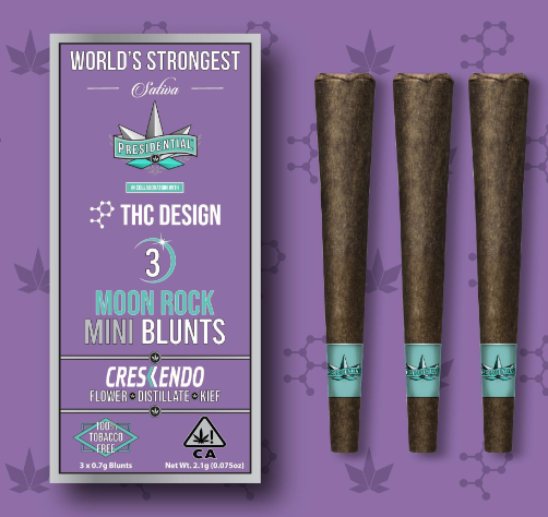 Photograph of product: Crescendo [S] - 2.1G Pee-Wee Moon Rock Mini Blunts 3PK