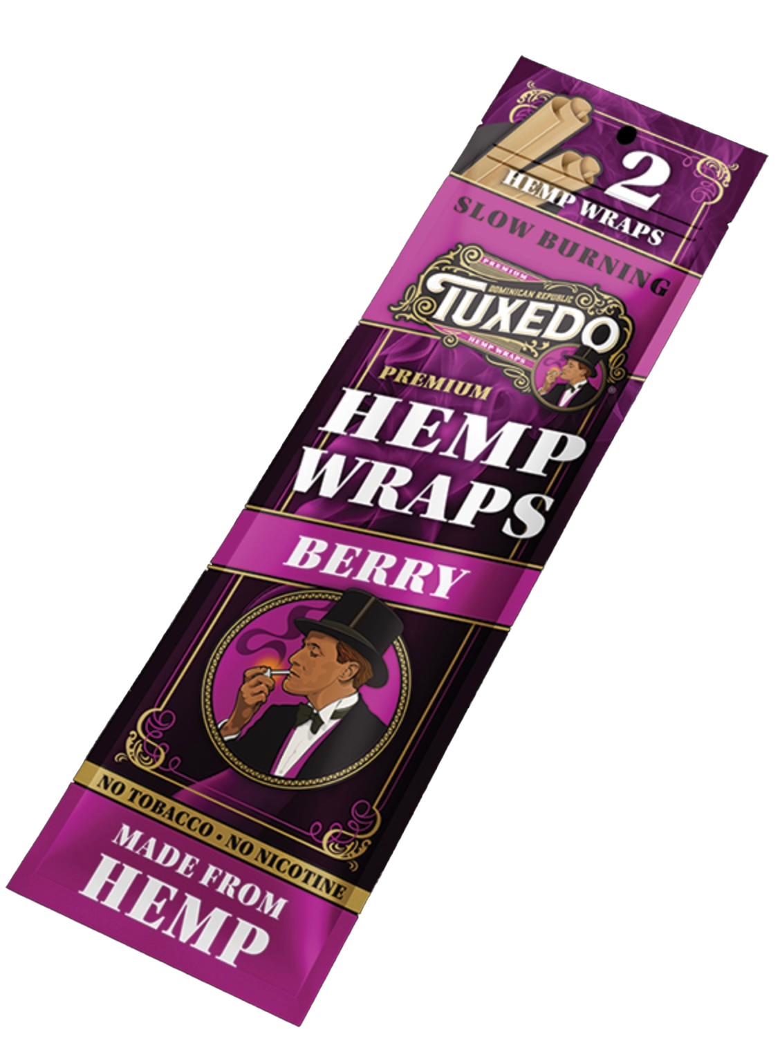 Photograph of product: TUXEDO - Hemp Wraps - Berry - 2pk