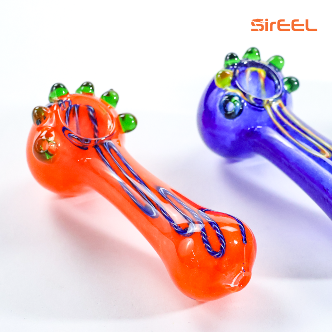Photograph of product: SirEEL | Frit & Multi Marbles | 4" Hand Pipe