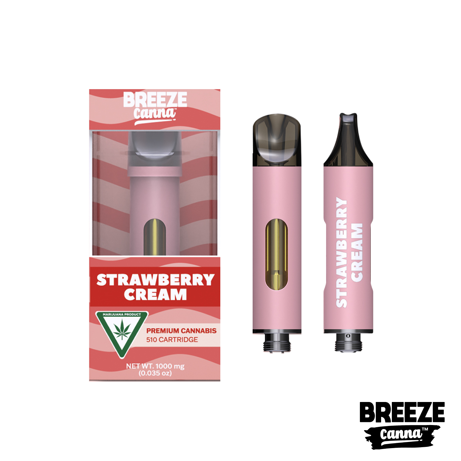 Photograph of product: Strawberry Cream 510 Cartridge | 1g
