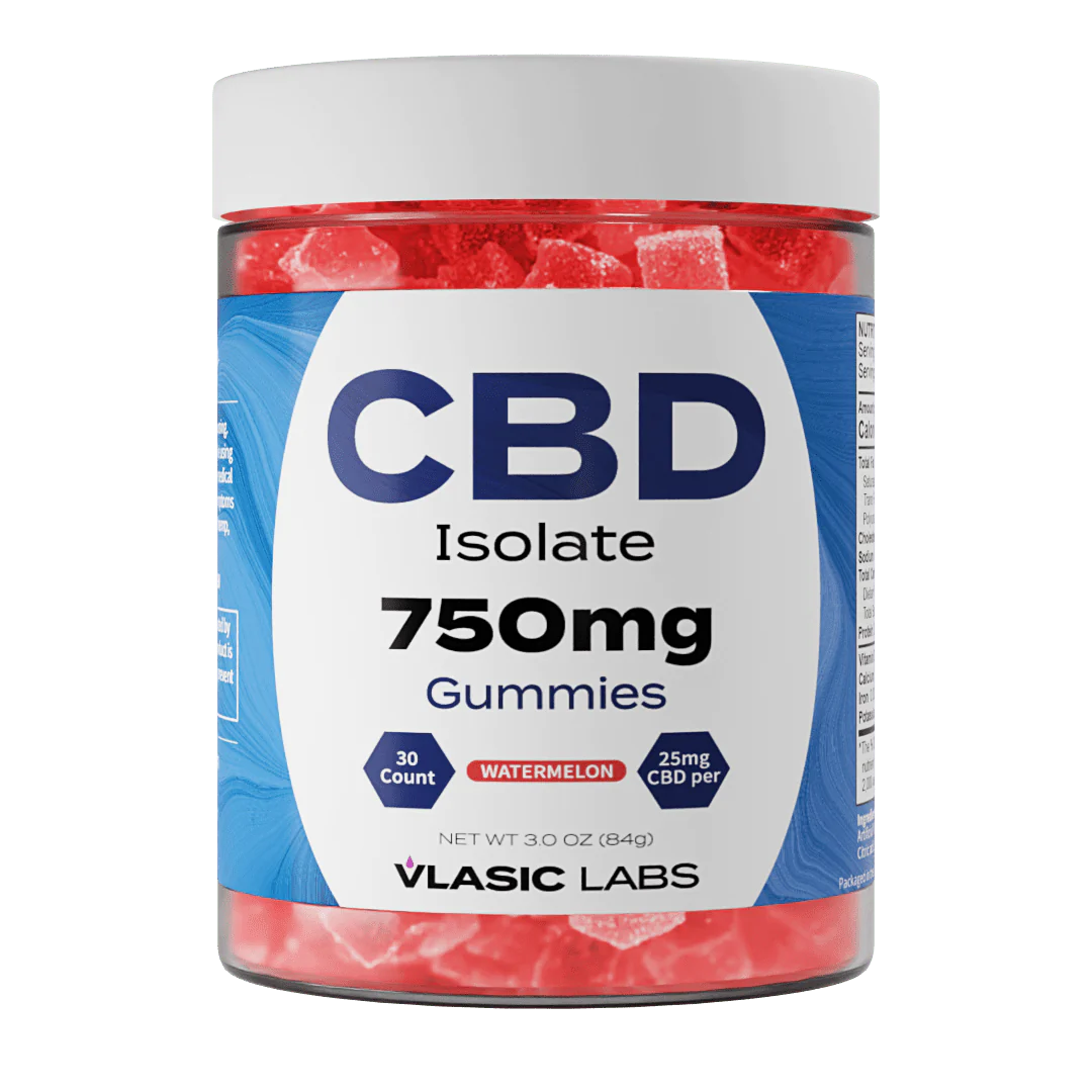 Photograph of product: Vlasic Labs - Gummies - 750mg CBD Isolate - Watermelon