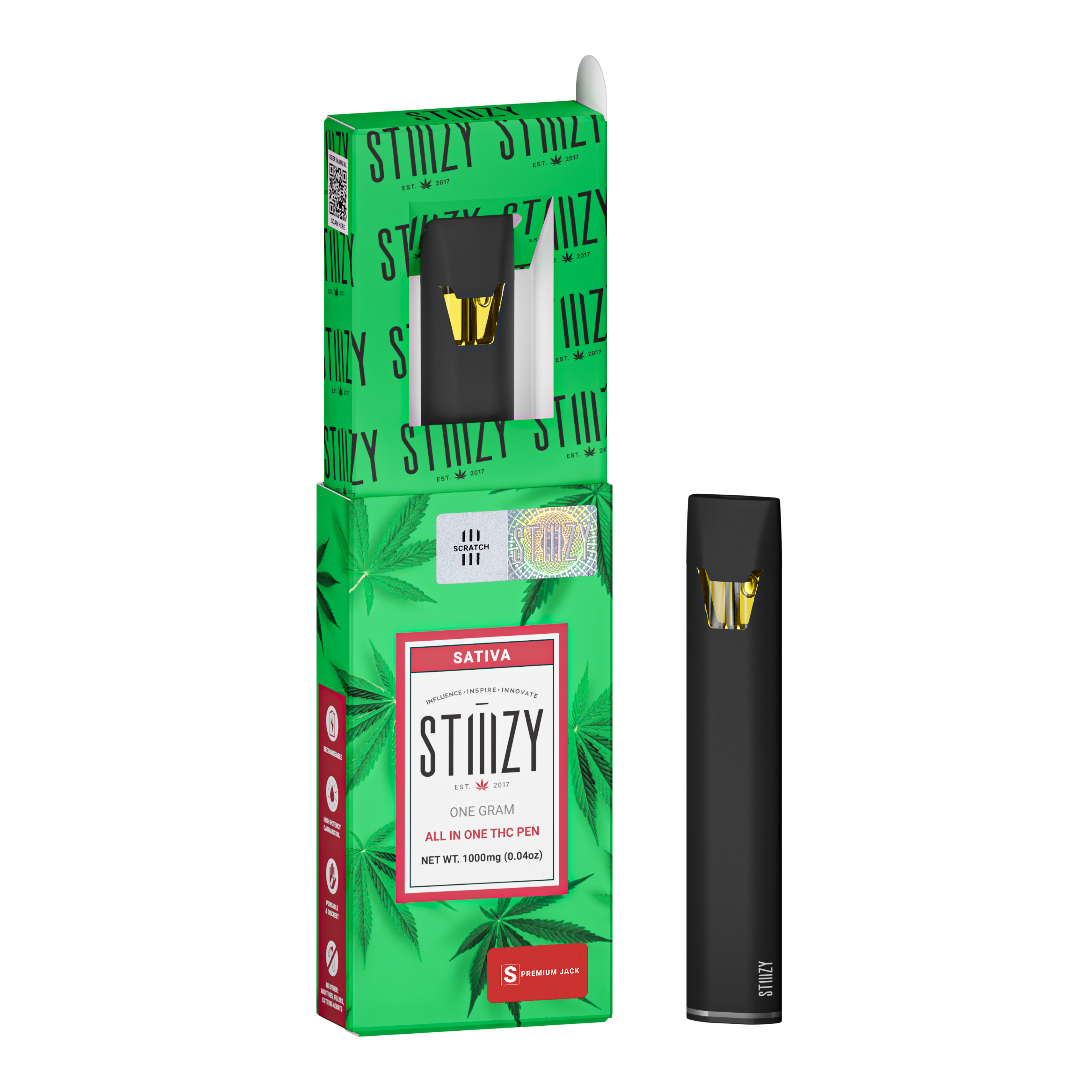 Photograph of product: Stiiizy - AIO Distillate - Premium Jack (S) (1.0g)