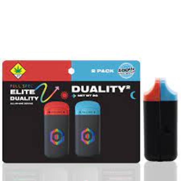 Photograph of product: Black Afghani Rose and Nightwalker 2pk/2g Live Resin Duality Disposable (Full Spec)
